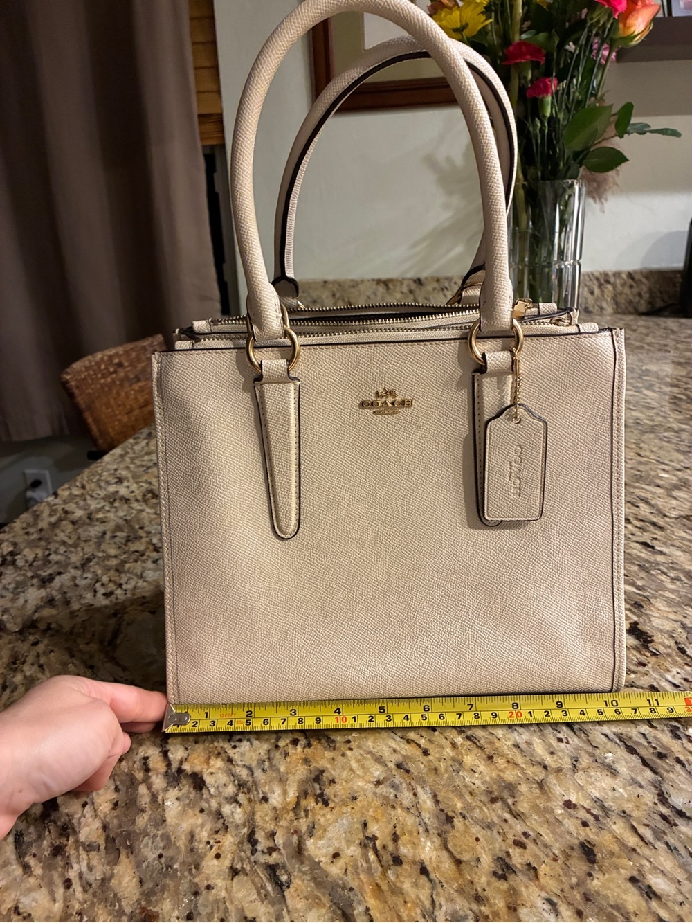 White Coach leather purse (Crosby Carryall?) - Picture 10 of 14
